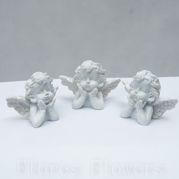 Anjel polyresin, 4,7x2,1x3,6cm biely , cena za 3ks