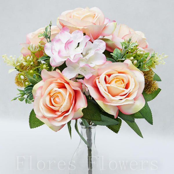 Kytica ruža, hortenzia 37 cm, RUŽOVÁ