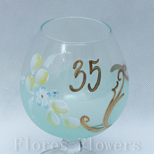 Pohár jubilejný 35, zelený, 15cm