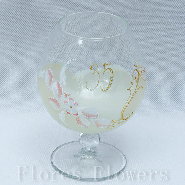 Pohár jubilejný 35, svetložltý, 15cm