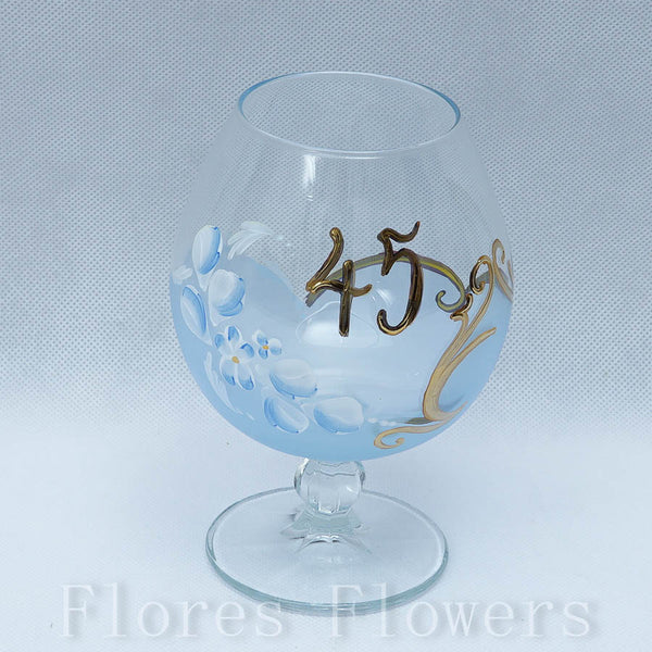 Pohár jubilejný 45, modrý, 15cm