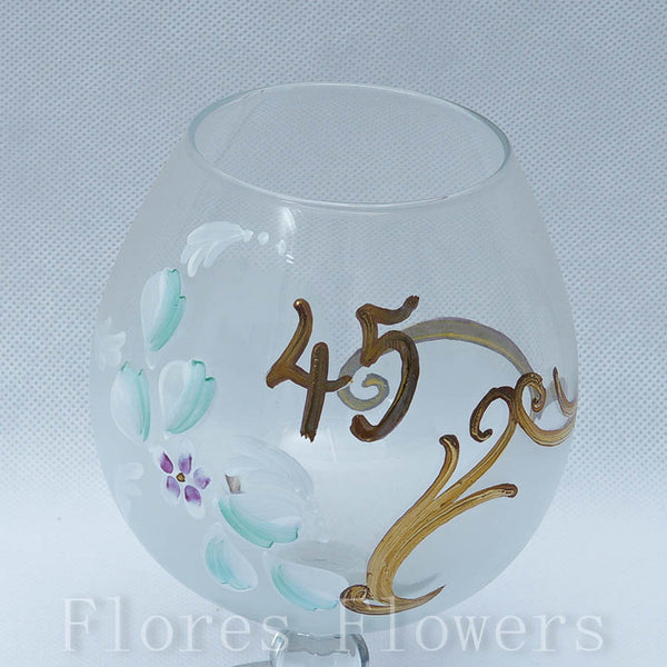 Pohár jubilejný 45, biely, 15xm