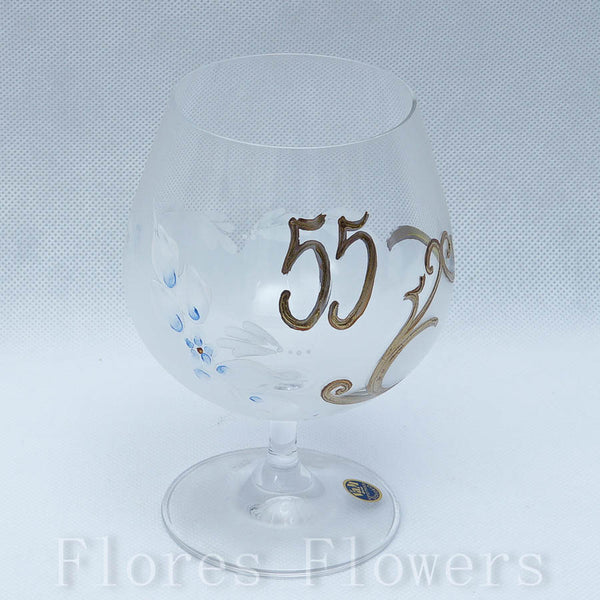 Pohár jubilejný 55, biely, 13cm