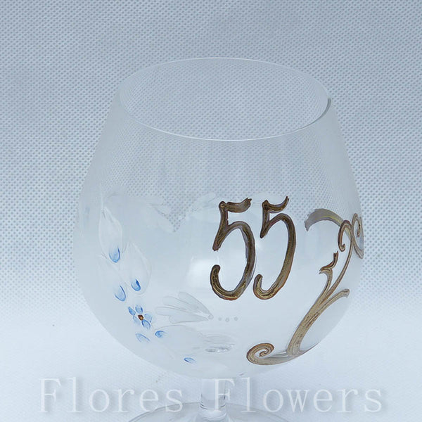 Pohár jubilejný 55, biely, 13cm