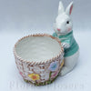 Keramický zajačik s kvetináčom, 20x20cm