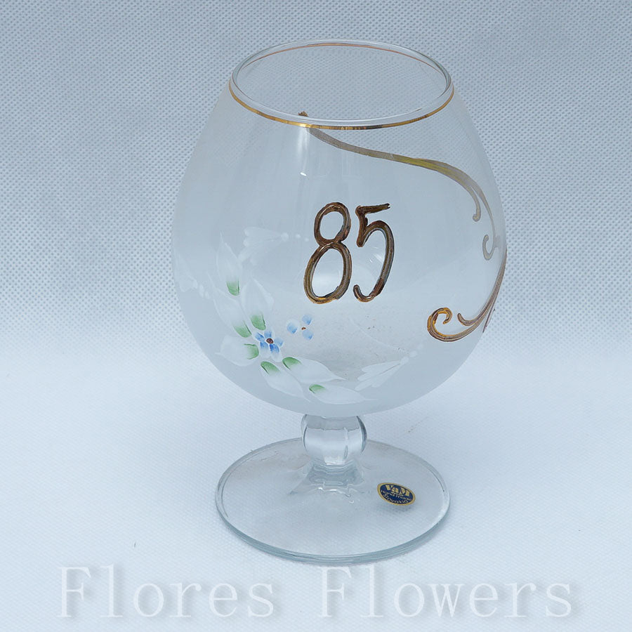 Pohár jubilejný 85, biely, 15cm