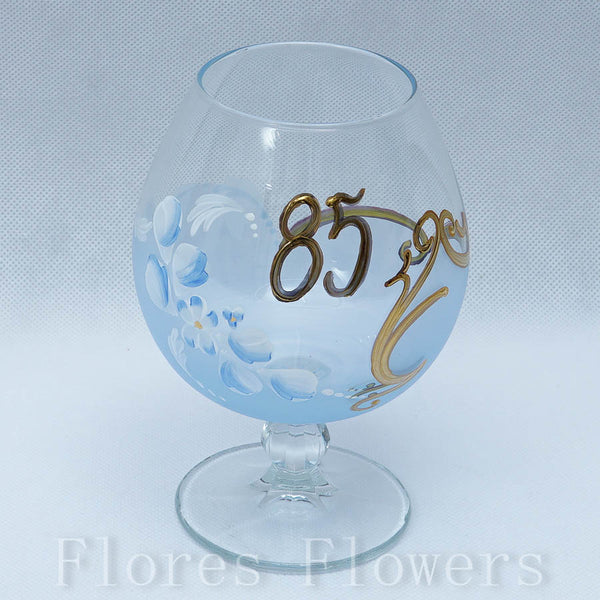 Pohár jubilejný 85, modrý, 15cm
