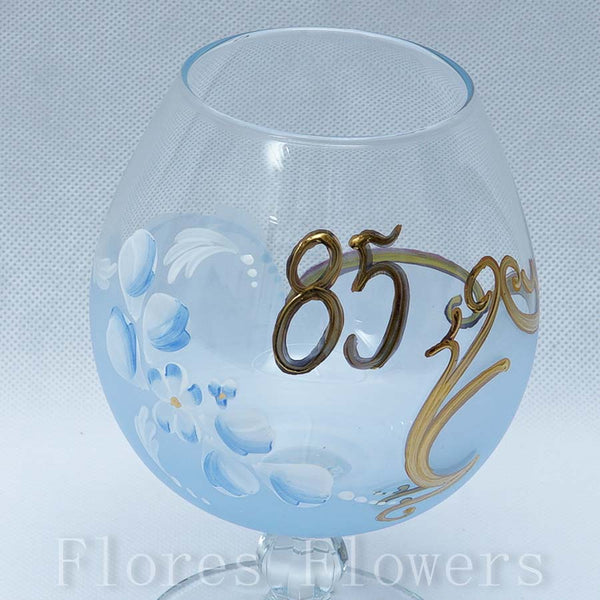 Pohár jubilejný 85, modrý, 15cm