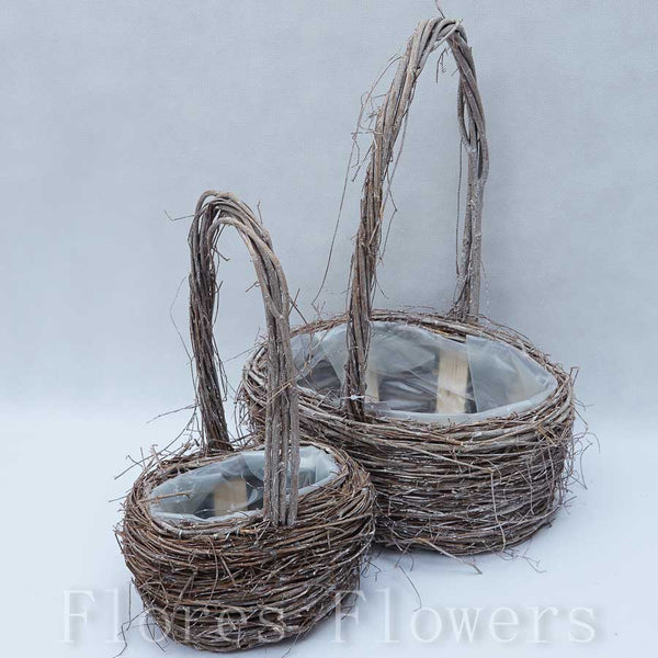 Košík prútený s/2, 29x22x40, 19x14x30cm