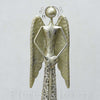 Kovový svietnik - anjel so srdcom, 11 x 68 x 11,5 cm
