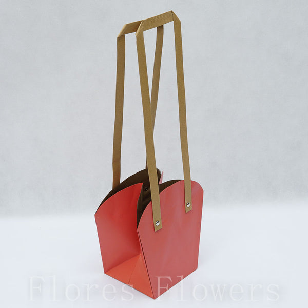 Darčeková taška s rúčkou 19x16x45cm, tehlová
