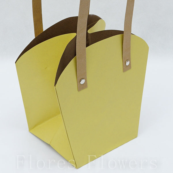 Darčeková taška s rúčkou 19x16x45cm, svetložltá