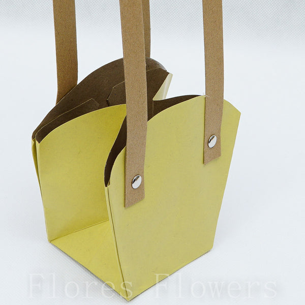 Darčeková taška s rúčkou 10x11x30cm, svetložltá