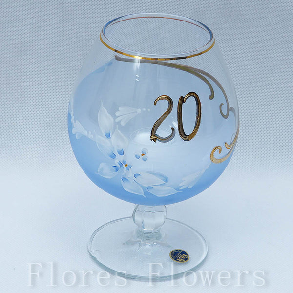 Pohár jubilejný 20, modrý,15cm