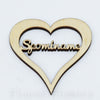 Srdiečko drevené SPOMÍNAME 0,5x 8 x 8 cm