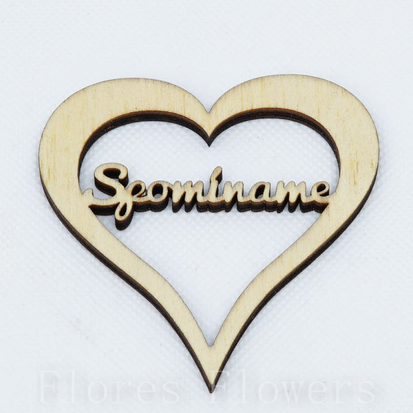 Srdiečko drevené SPOMÍNAME 0,5x 8 x 8 cm