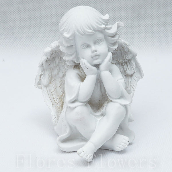 Anjel sediaci 2 MIX, 12 cm, BIELA