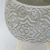 Obal na nožičkách 18x14 cm, ŠEDÁ, cement