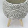Obal na nožičkách 21x15 cm, ŠEDÁ, cement