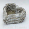 Obal srdce s krídla 6 x 13 x 13 cm, ŠEDÁ, cement