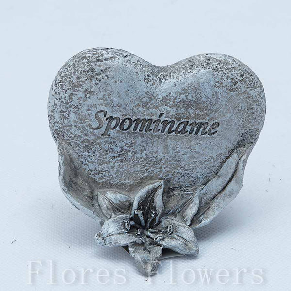 Srdce stojace Spomíname 8 cm