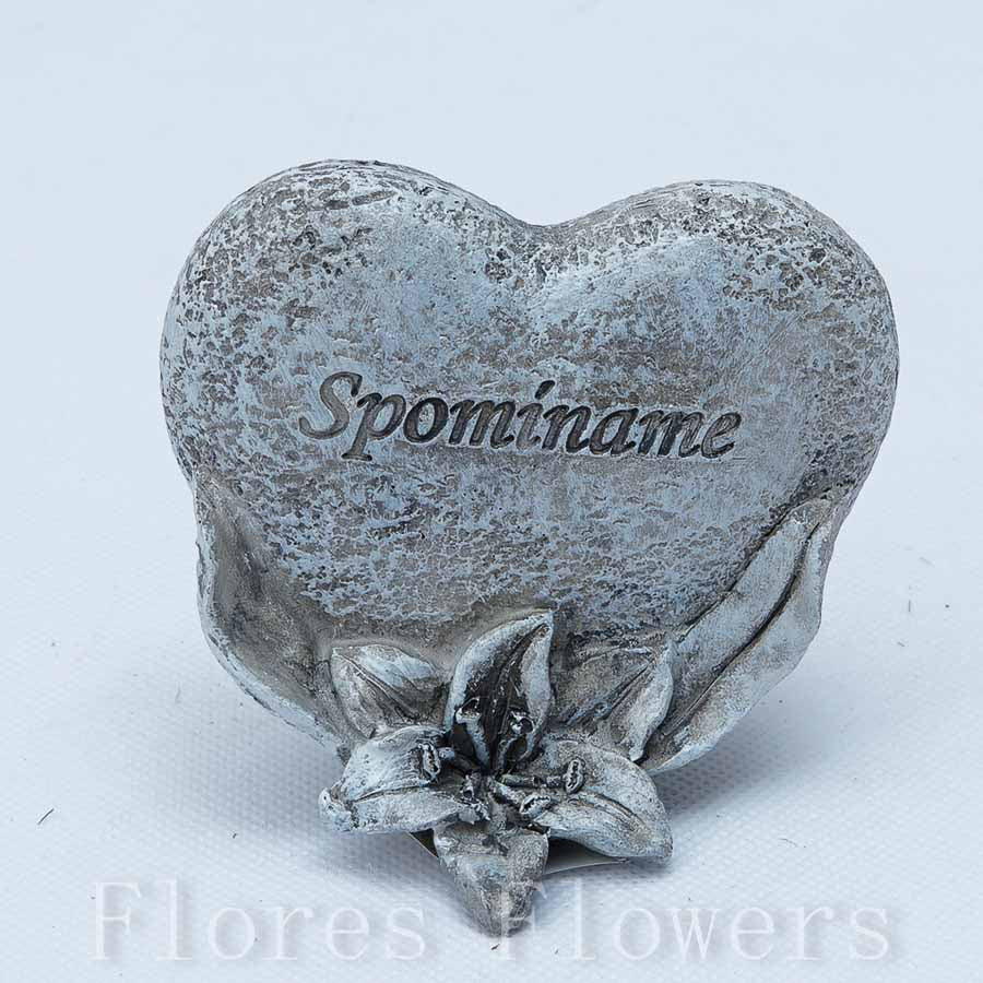 Srdce stojace Spomíname 8 cm