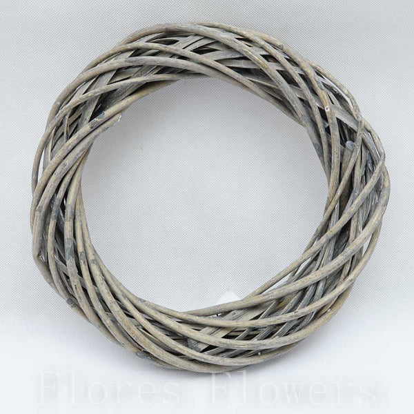 Prútený kruh šedý 30x6cm