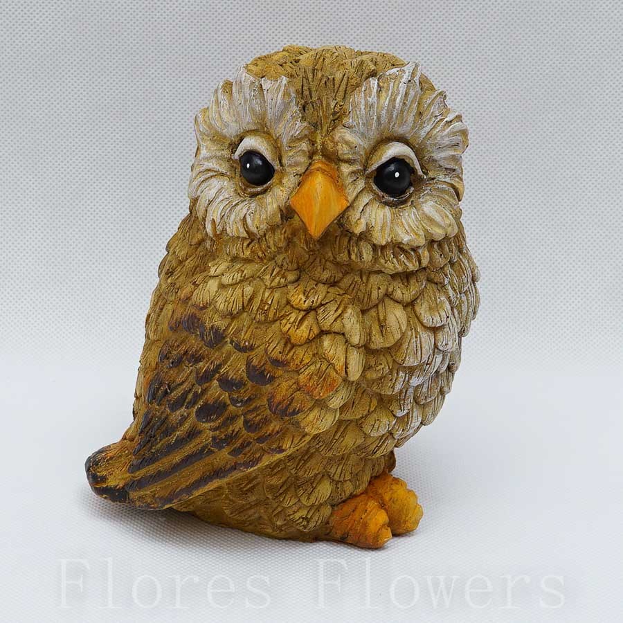 Sova 2 MIX 17x12 x13 cm, Hnedá