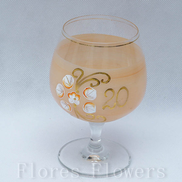 Pohár jubilejný 20, marhuľový, 13cm