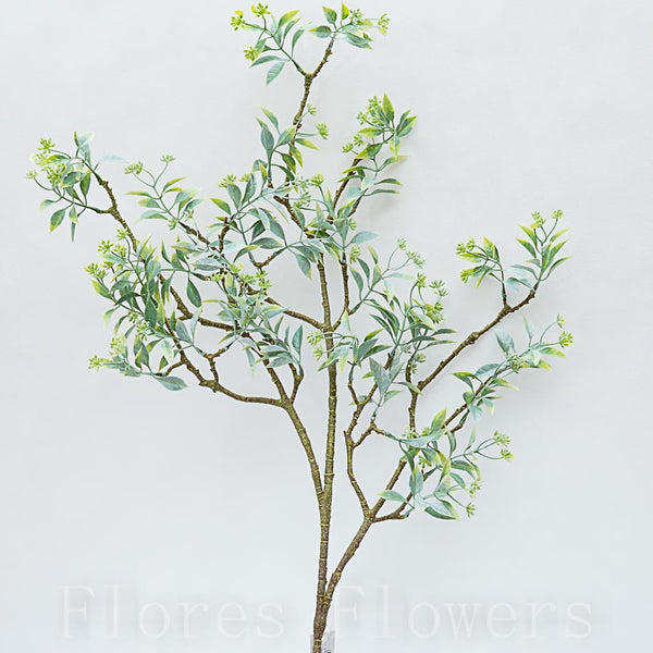 Vetva lístky Green, 100cm