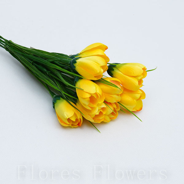 Kytica krokus x 9, 36cm , mix farieb