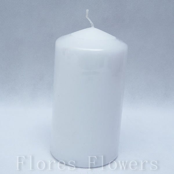 Sviečka valec 15x8cm biela