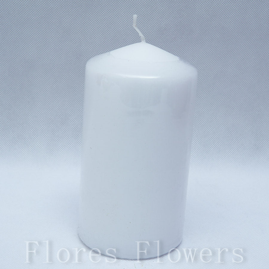 Sviečka valec 15x8cm biela