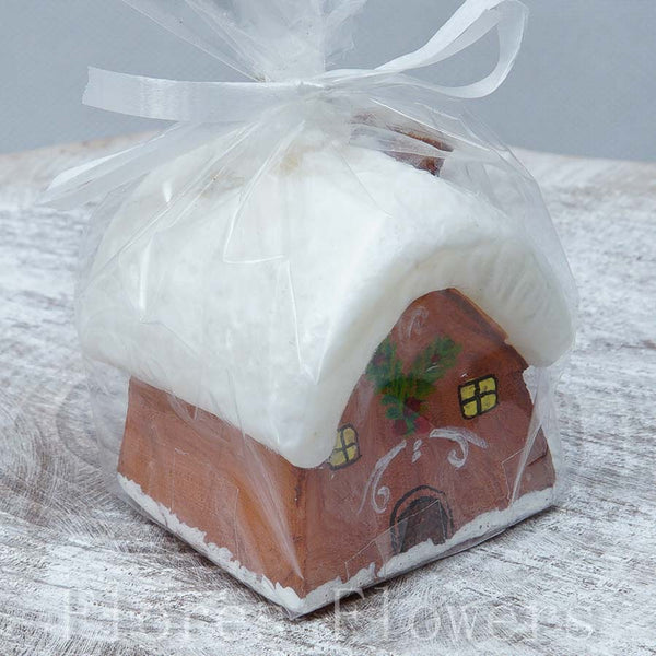 Sviečka chalúpka 5cm, ručne maľovaná, 80g