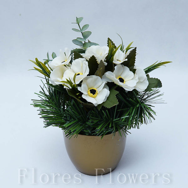 Ikebana zaťažená URNA, 22x15cm, krémová
