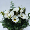 Ikebana zaťažená URNA, 22x15cm, krémová