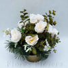 Ikebana zaťažená 26x26cm, krémová