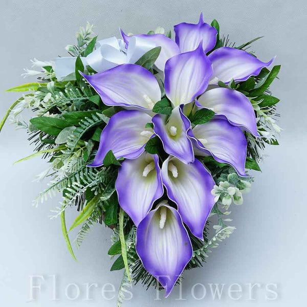 Ikebana zaťažená, kala, fialová, 30x36x25cm
