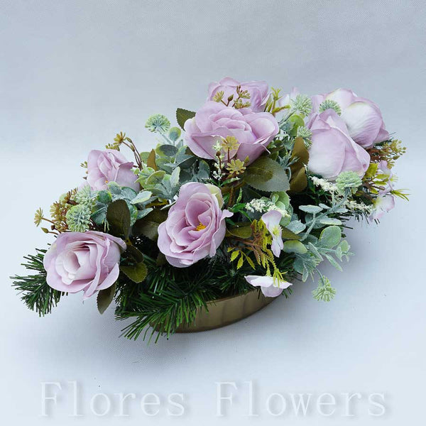 Ikebana zaťažená, 40x20x20cm, fialová