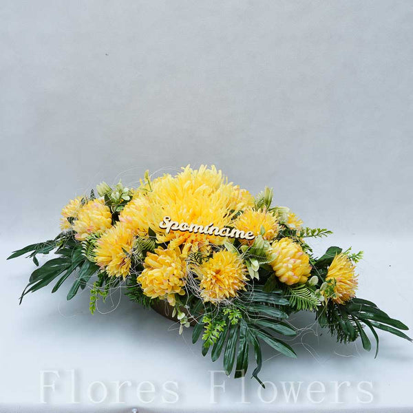 Ikebana zaťažená 70x30x20cm, žltá