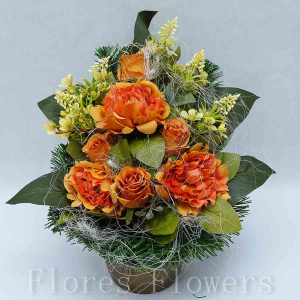 Ikebana zaťažená 35x30cm, jesenná