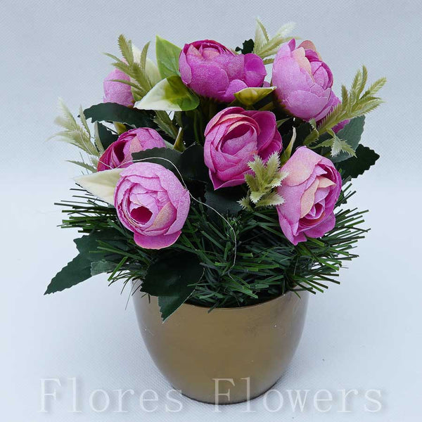 Ikebana zaťažená URNA, 20x13cm, ružová