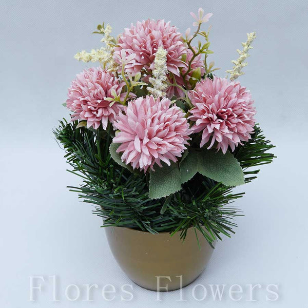 Ikebana zaťažená URNA, 20x13cm, ružová