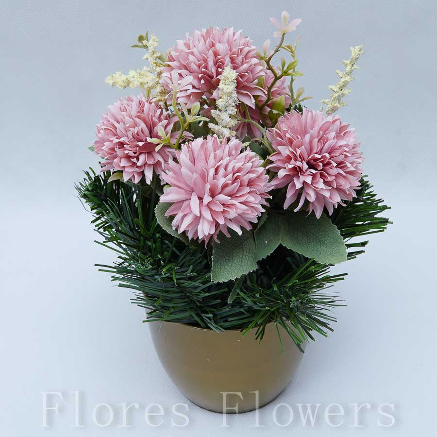 Ikebana zaťažená URNA, 20x13cm, ružová