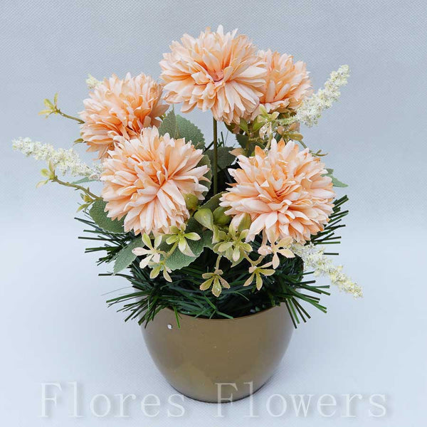 Ikebana zaťažená URNA, 20x13cm, marhuľová