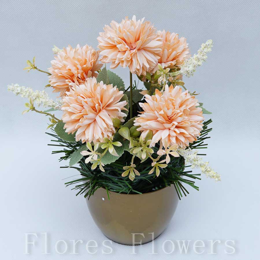 Ikebana zaťažená URNA, 20x13cm, marhuľová