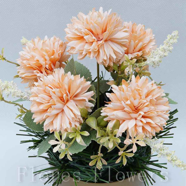 Ikebana zaťažená URNA, 20x13cm, marhuľová