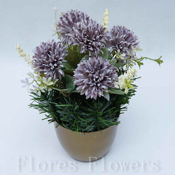 Ikebana zaťažená URNA, 20x13cm, fialová