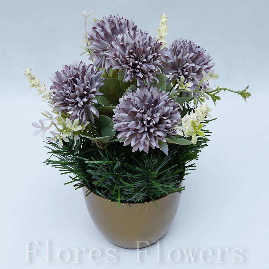 Ikebana zaťažená URNA, 20x13cm, fialová