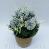 Ikebana zaťažená URNA, 20x13cm, modrá